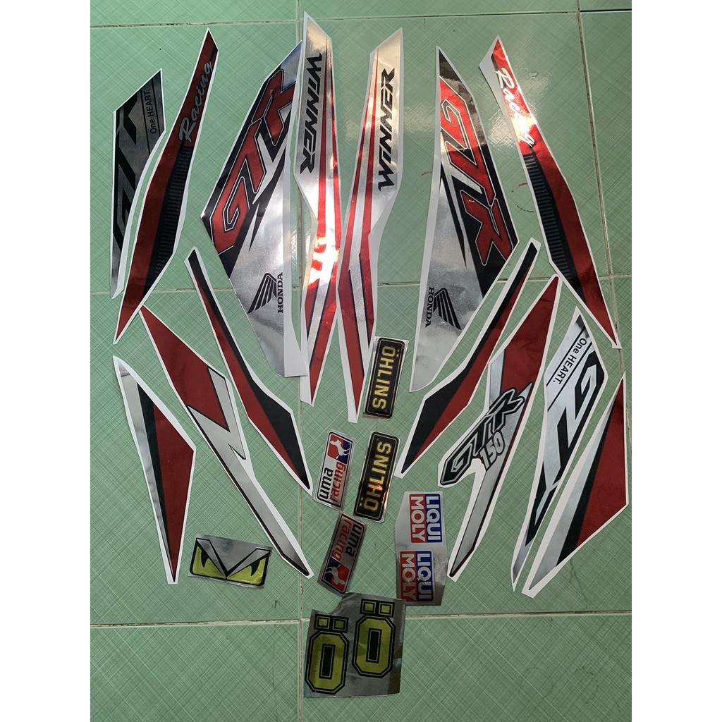 Tem winner 150 GTR đỏ bạc đen crom