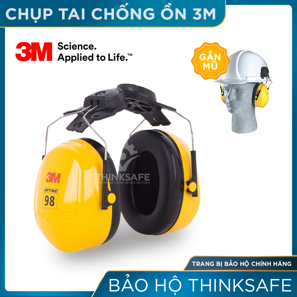 Chụp tai giảm ồn gắn nón 3M Optime 98 H9P3E - Chụp tai chống ồn mang lại sự thoải mái khi sử dụng