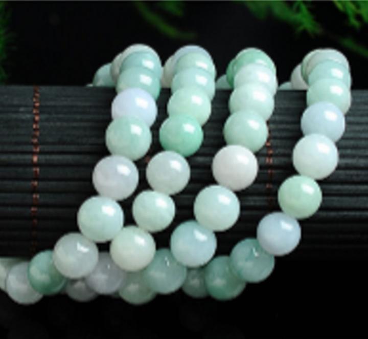 Vòng tay ngọc bích đính đá đá tự nhiên sang trọng 900002