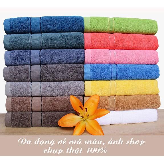 Khăn tắm cao cấp Tinh Dầu Xanh 100% cotton Combo 3 chiếc dày dặn mềm mại thấm hút cực tốt