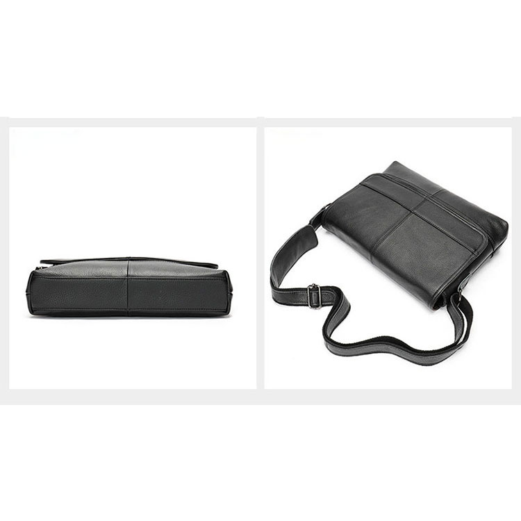 Túi đeo chéo nam cao cấp BHM7377 Da bò cao cấp nguyên tấm, vừa laptop 13inch, tài liệu A4