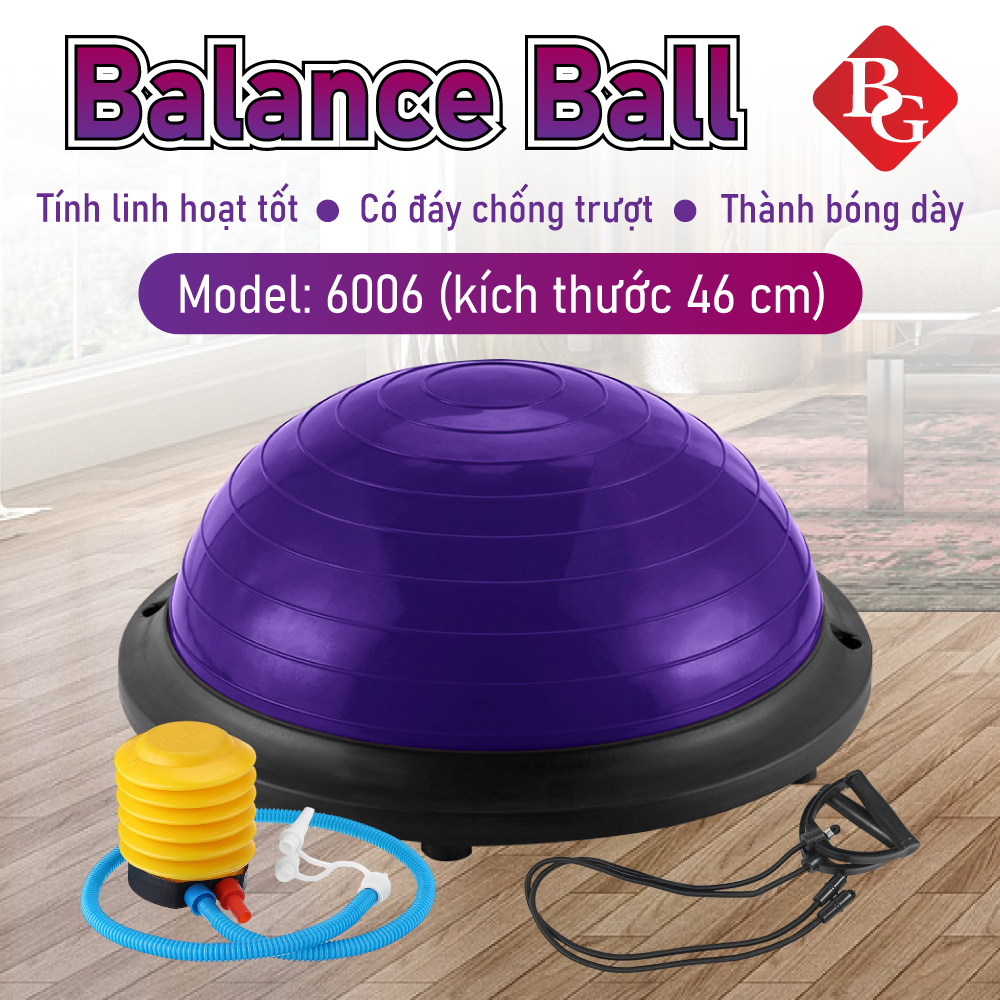 BG Bóng tập thăng bằng BALANCE BALL YOGA/GYM cao cấp PINK (hàng nhập khẩu)