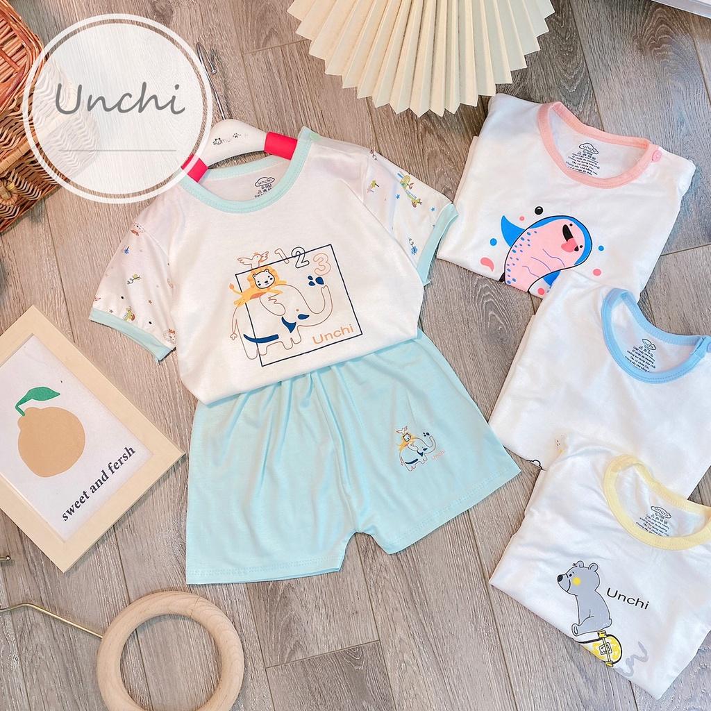 Bộ Unchi Cộc Tay Bé Trai, Bé Gái Peptit Hoạ Tiết Họa Tiết Dễ Thương