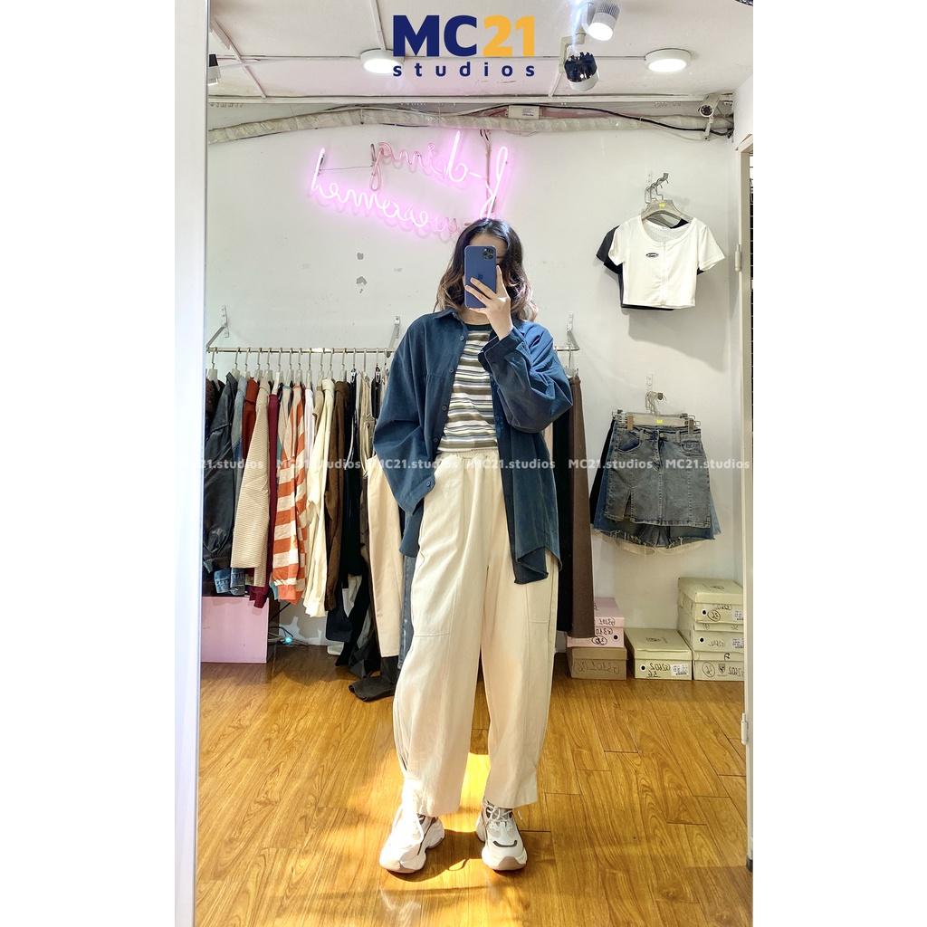 Quần kaki ống rộng MINION CLOTHING Unisex nam nữ dáng bo gấu lưng thun co giãn Ulzzang Streetwear Hàn Quốc Q3201