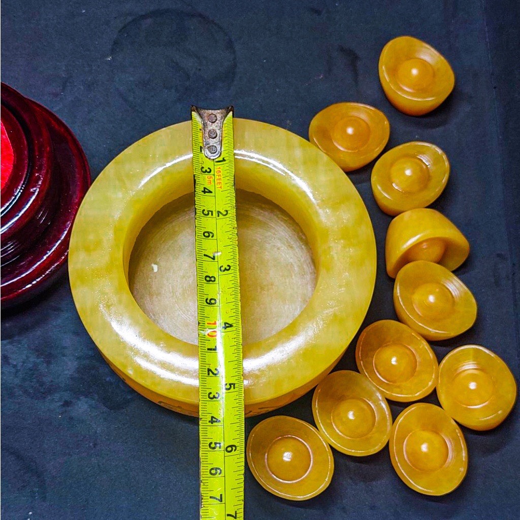 Bát Vàng, Bát Tụ Bảo , Tụ Bảo Bồn Đá Ngọc Hoàng Long - Đường Kính 13cm