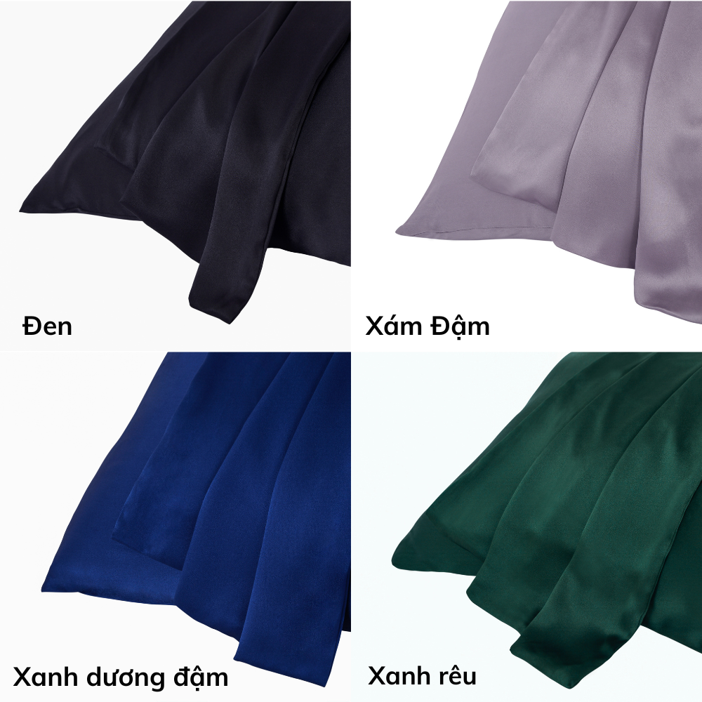 Vỏ Gối Lụa Satin Cao Cấp 51x66cm, 51x76cm Chất Liệu Tự Nhiên, Mềm Mượt, Sang Trọng