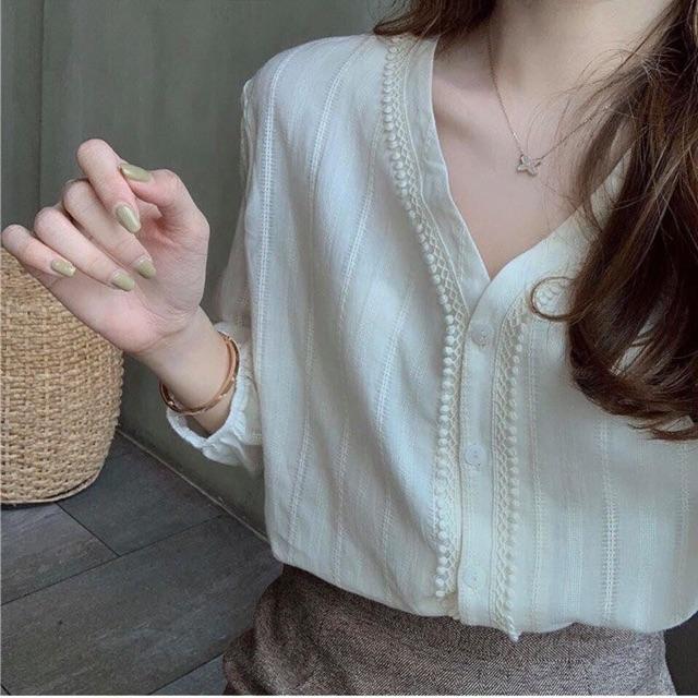 Set sơ mi hạt chân váy dạ siêu hót sale