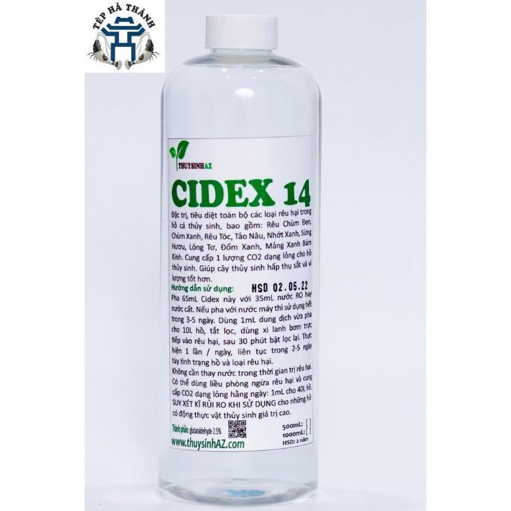 Dung Dịch Phòng Trị Rêu Hại Cidex 14 Nguyên Chất - Glutaraldehyde 2.6% 500ml