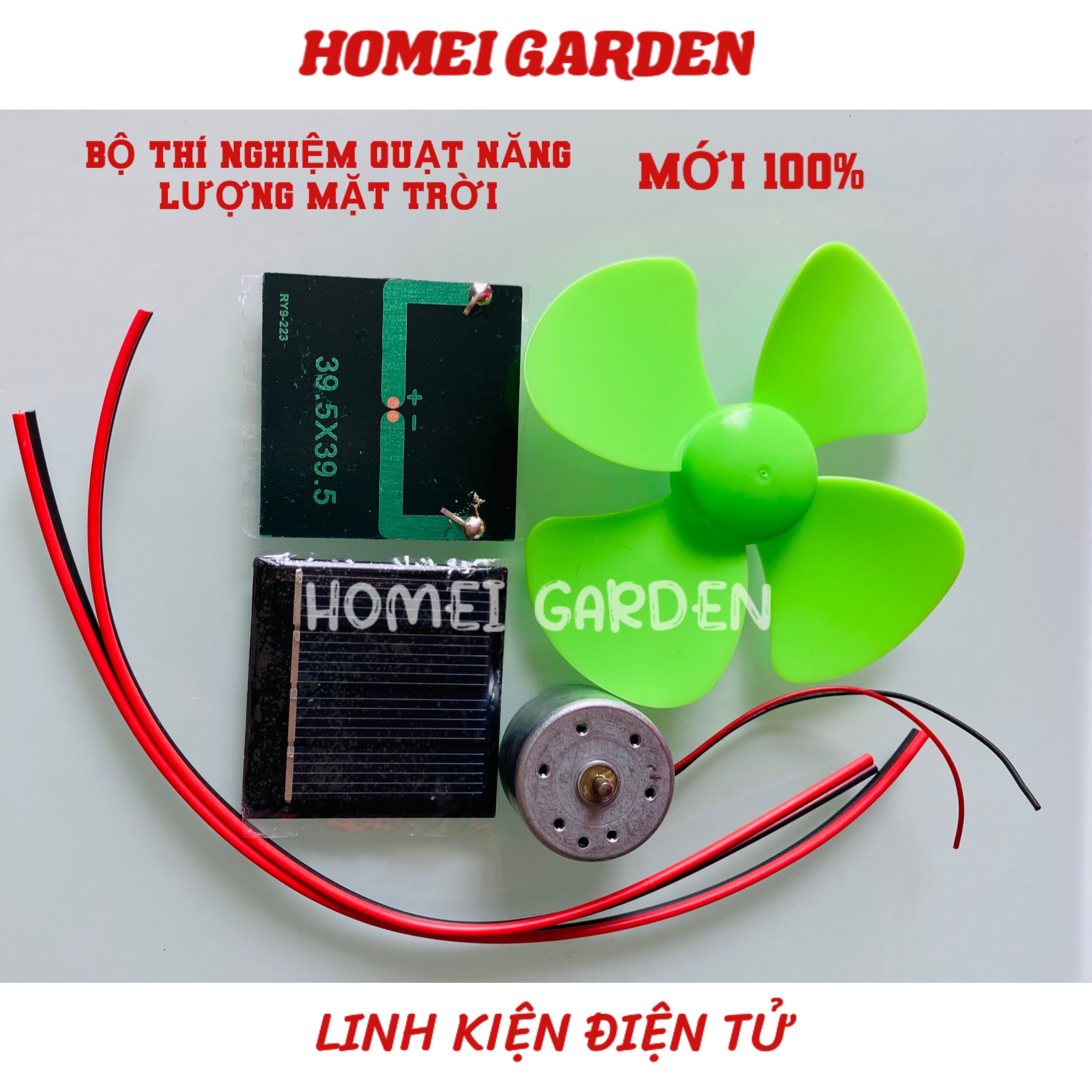 Bộ thí nghiệm quạt năng lượng mặt trời mini học tập DIY- HM0499