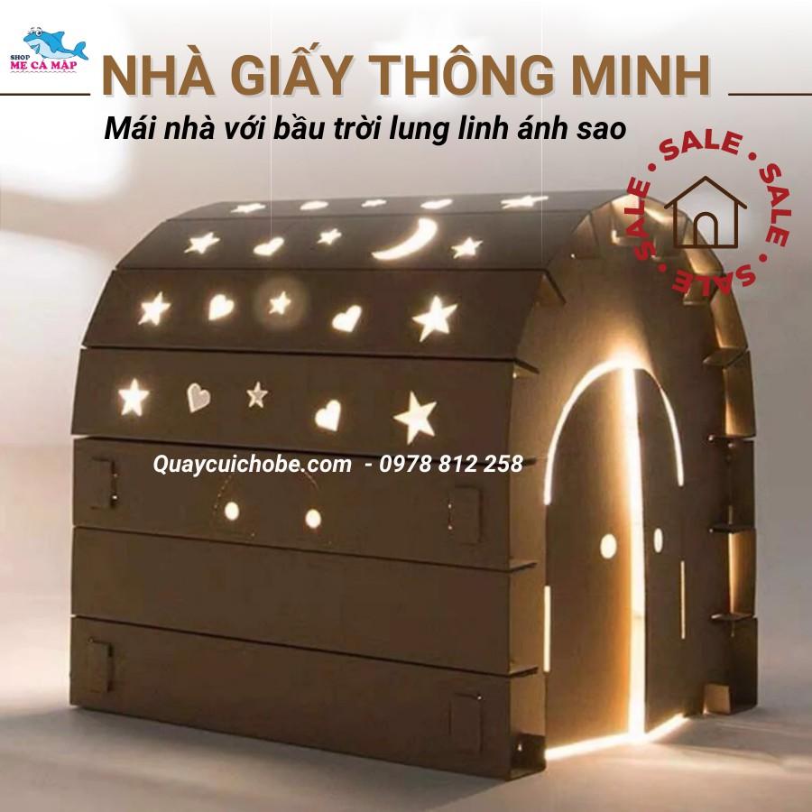 Nhà giấy bìa carton 5 lớp LOẠI I, nhà carton lắp ghép thông minh GIÁ XƯỞNG cho bé từ 1 tuổi