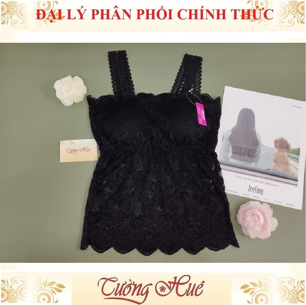 Áo bra 2 dây ren dài có mút ngực.