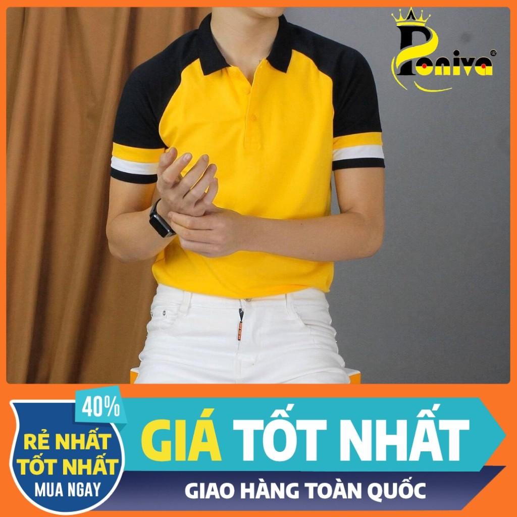 Hình ảnh Áo Thun Nam Cổ Bẻ Viền Tay 