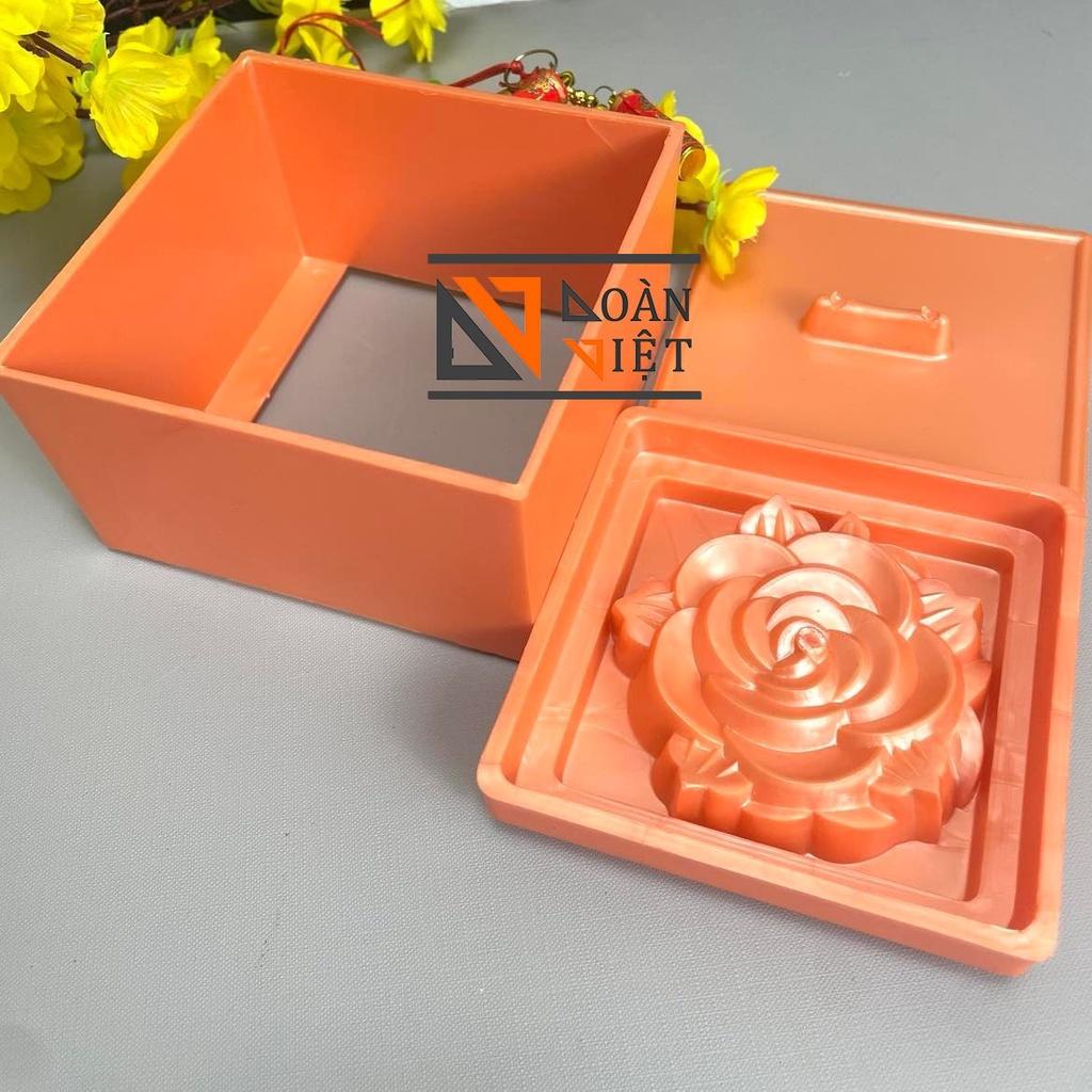 Khuôn nhấn Xôi VUÔNG LỚN Hình Hoa Hồng, Sen , 12.5cm -3D SIÊU SẮC NÉT - Bí quyết làm bánh SIÊU ĐẸP, NHANH và TIỆN LỢI. P