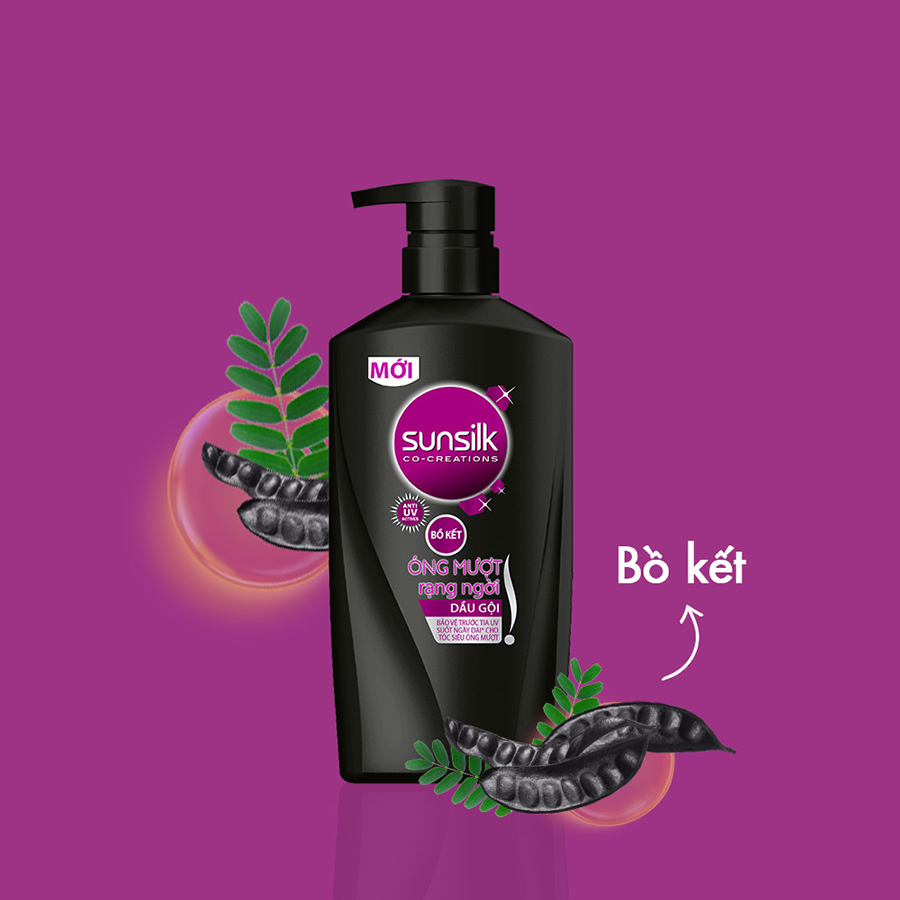 Dầu Gội 650Gr Sunsilk Óng Mượt Rạng Ngời Dành Cho Tóc Khô Xơ Tinh Chất Bồ Kết Truyền Thống Giúp Tóc Chắc Khỏe & Bóng Mượt Vượt Trội