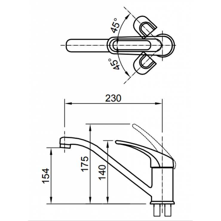 Vòi Nước Rửa Chén Nóng Lạnh Inax SFV-112S