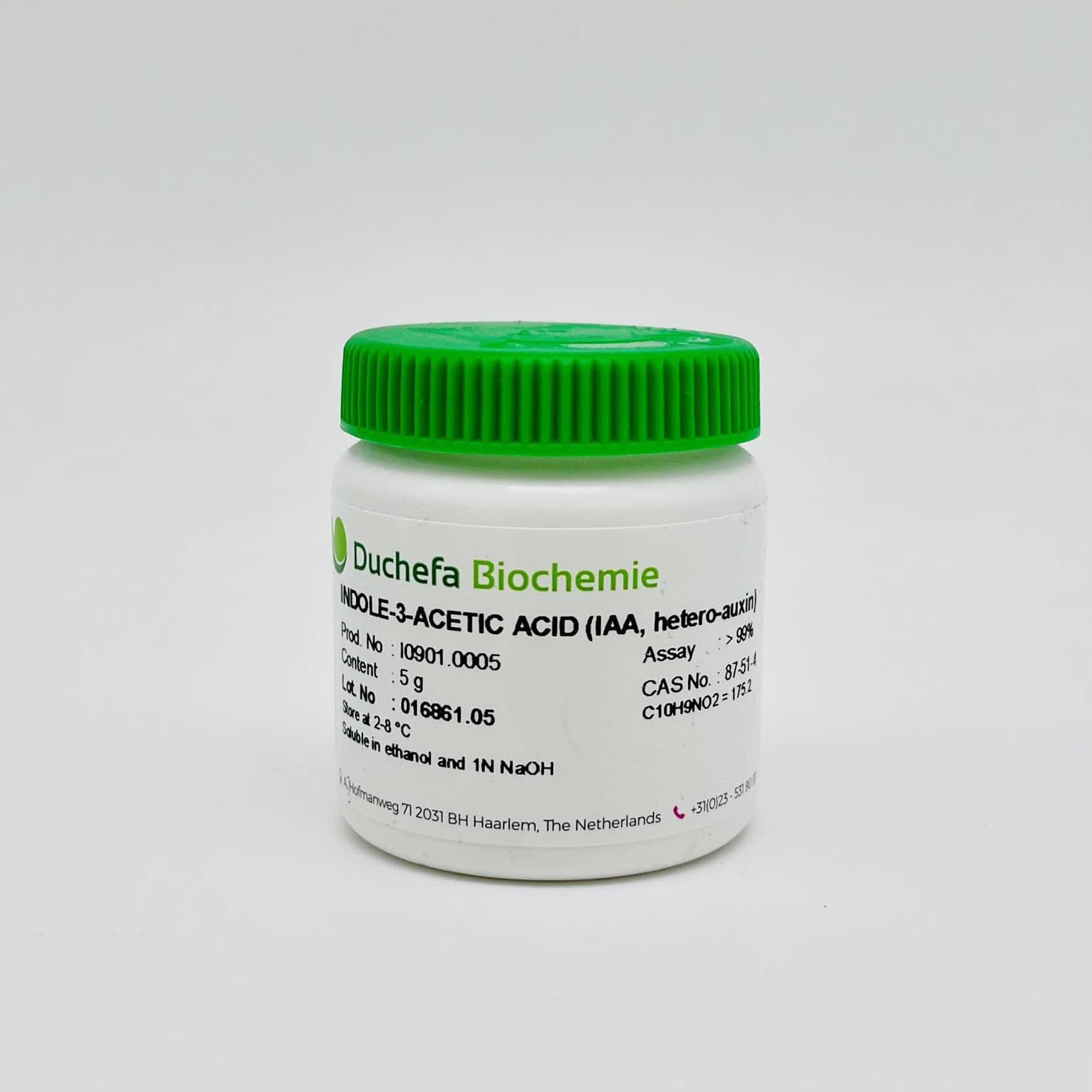 Hóa chất Indole-3-Acetic Acid ( IAA , Chai 5G, Duchefa, Cas 87-51-4