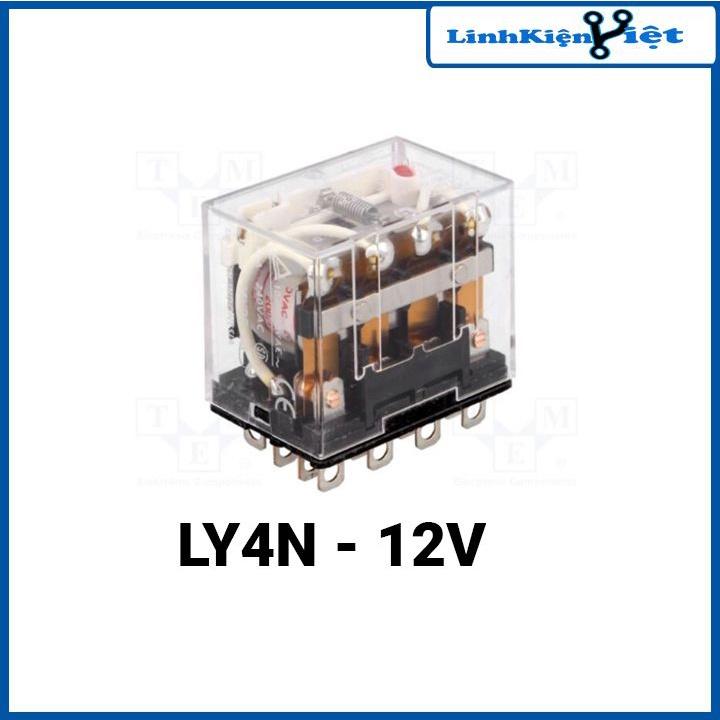 Rơ le, relay trung gian OMRON LY4N 14 chân 10A điện áp 12V/24V/220V dùng đóng cắt mạch điện điều khiển