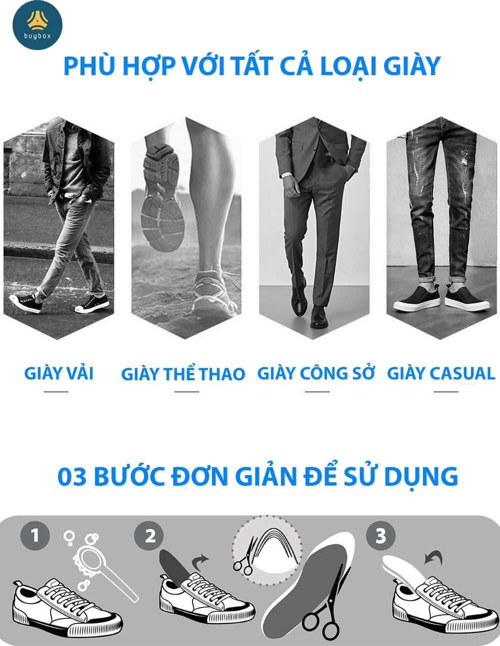 Hình ảnh Lót giày thể thao tổ ong EVA loại cao cấp đế dày 1.8cm đàn hồi cực êm chân, thoáng khí - buybox - BBPK128 - Đế vàng mặt đen - Size nam