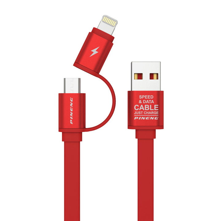 Cáp Sạc Dùng Cho Điện Thoại Chuẩn Lightning &amp; Micro USB Pineng PN-304 - Hàng Chính Hãng