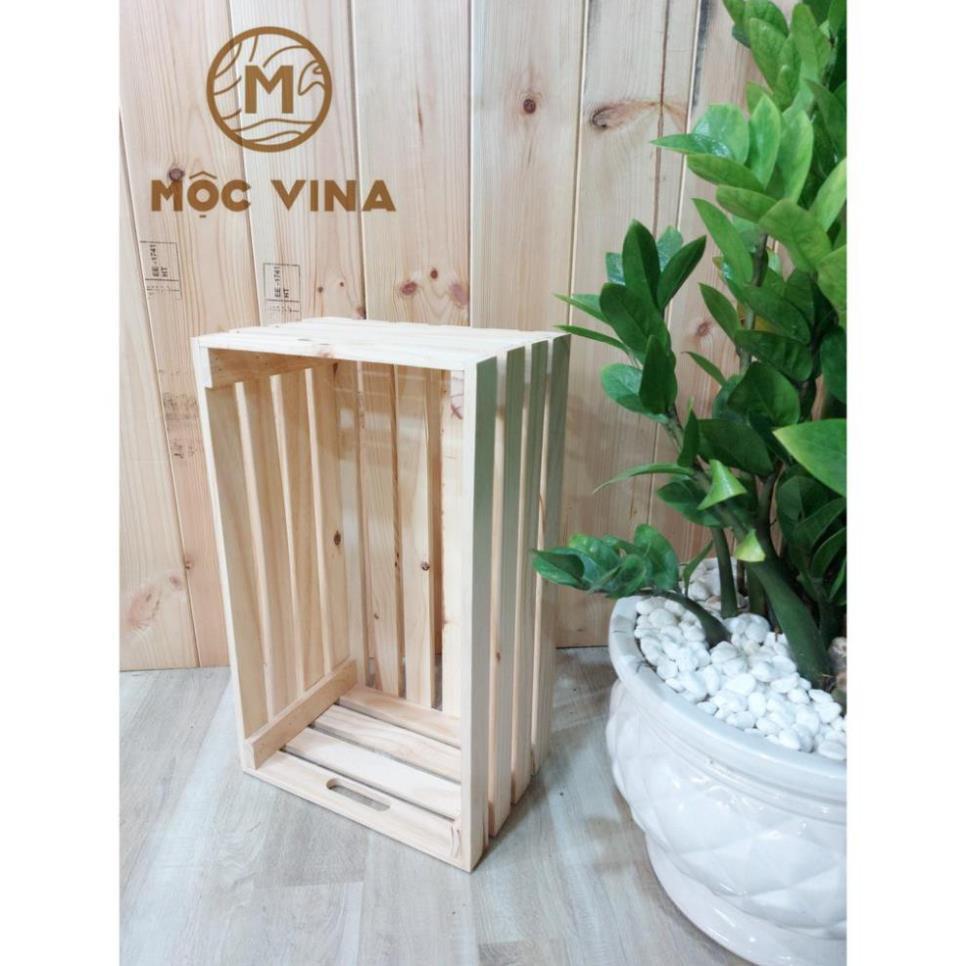Giỏ gỗ đa năng,Thùng box kích thước 50*30*20 Mộc Vina