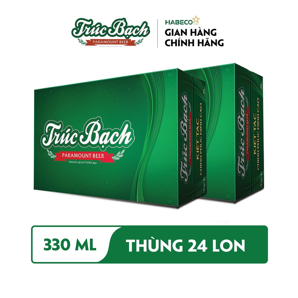 Combo 2 Thùng Bia Trúc Bạch - Thùng 24 lon 330ml