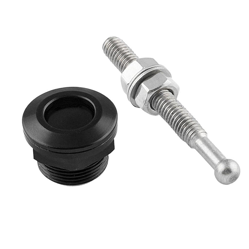2Pcs 22mm Quick Release Latch Fastener Hood Push Button Billet Pins Lock+Screw