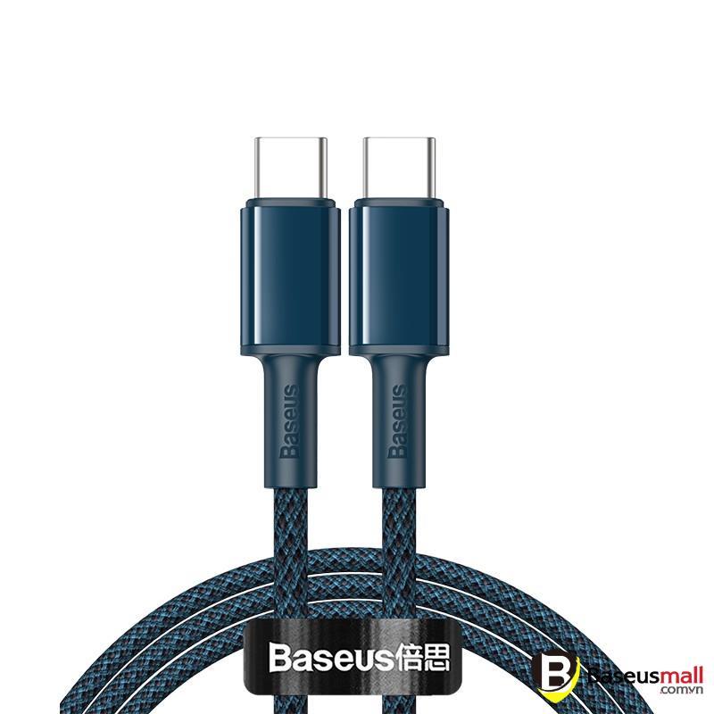 Baseus -BaseusMall VN Cáp sạc nhanh siêu bền C to C Baseus High Density Braided PD 100W (Hàng chính hãng