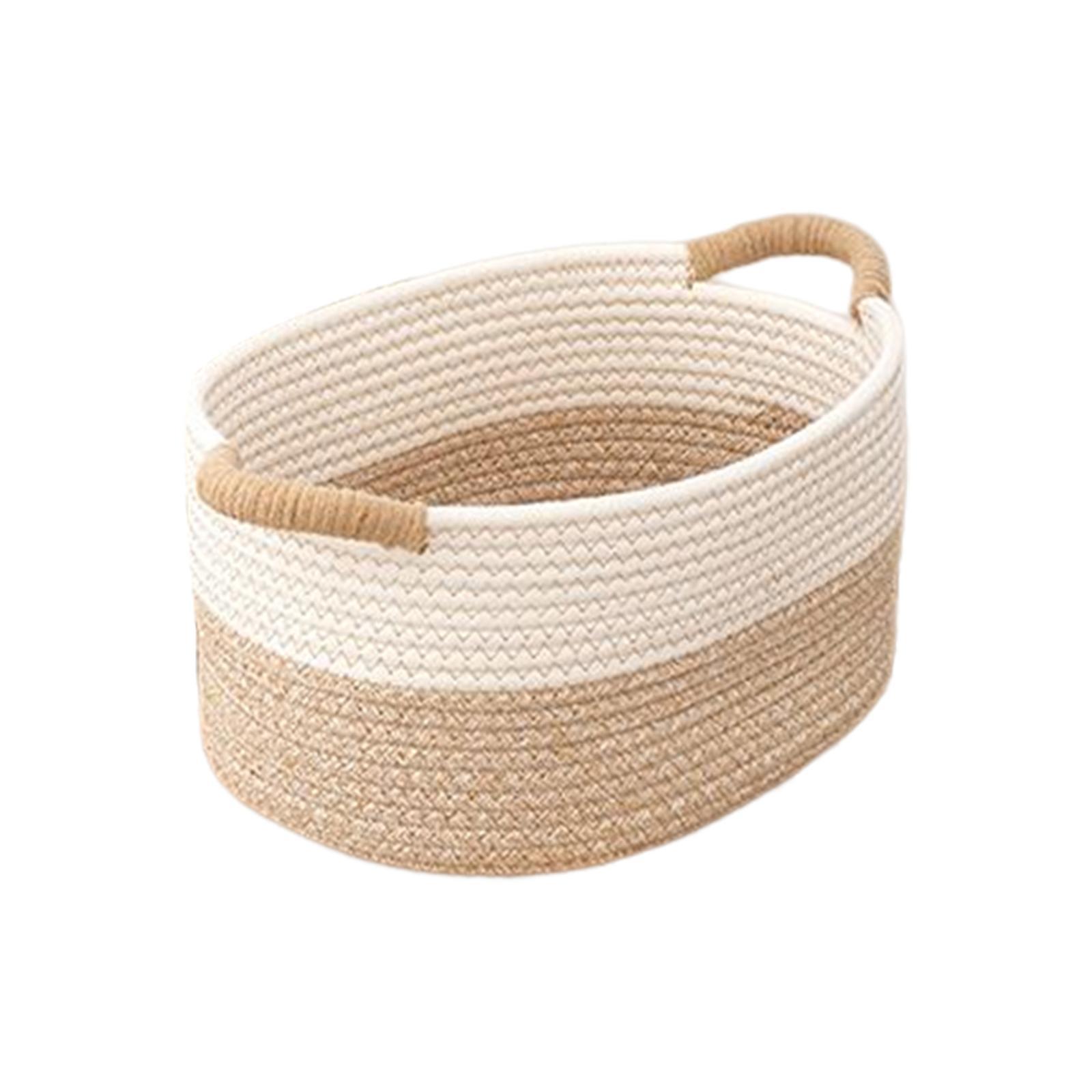 Cotton Rope Woven Storage Basket Large Capacity for Magazines