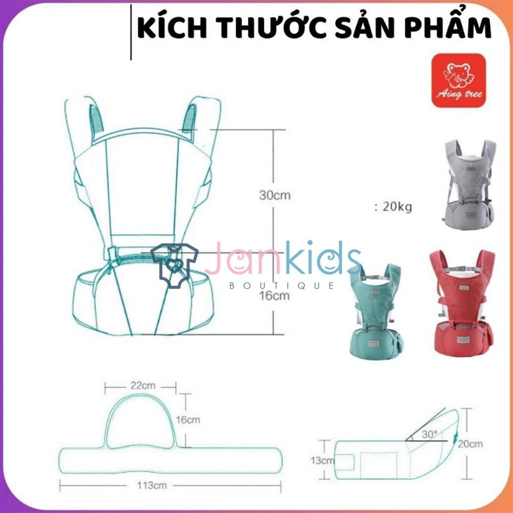 Địu em bé Aing Tree 6 tư thế chống gù cao cấp cho bé (từ sơ sinh đến 3 tuổi)