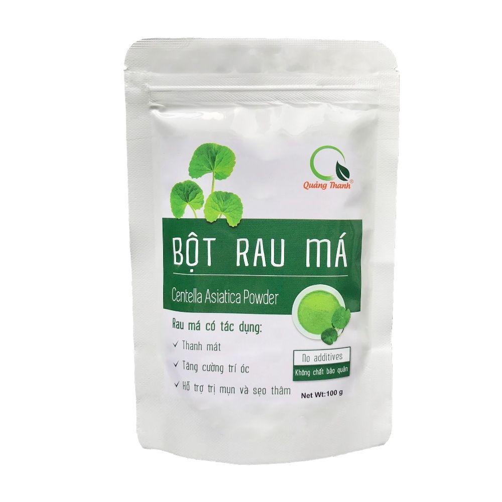 Bột Rau Má Quảng Thanh gói 100g sạch, an toàn, nói không với phẩm màu và phụ gia độc hại 