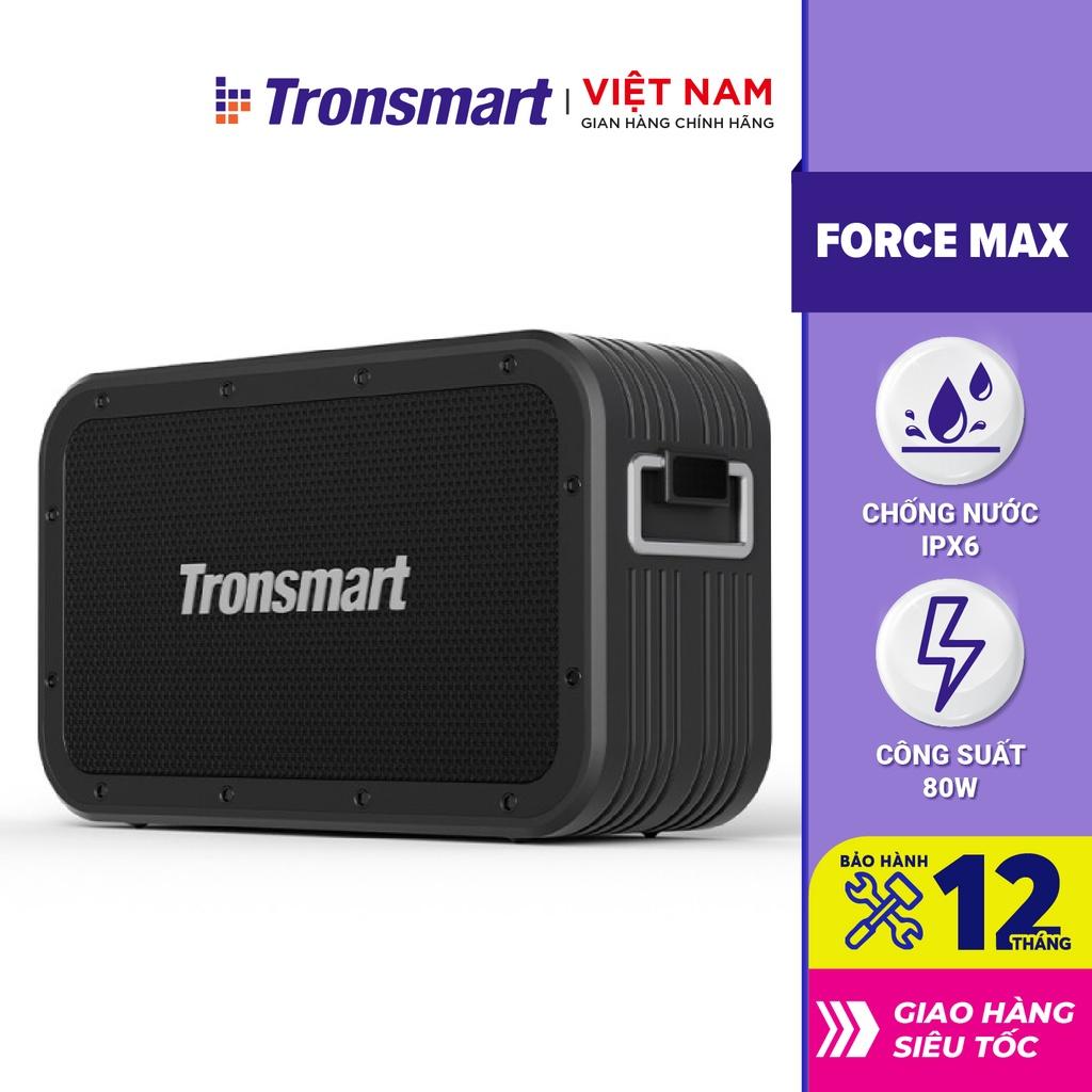 Loa Bluetooth 5.0 Tronsmart Force Max Công suất 80W, Chống thấm nước IPX6 - Thời gian 13 giờ chơi nhạc - Hàng chính hãng