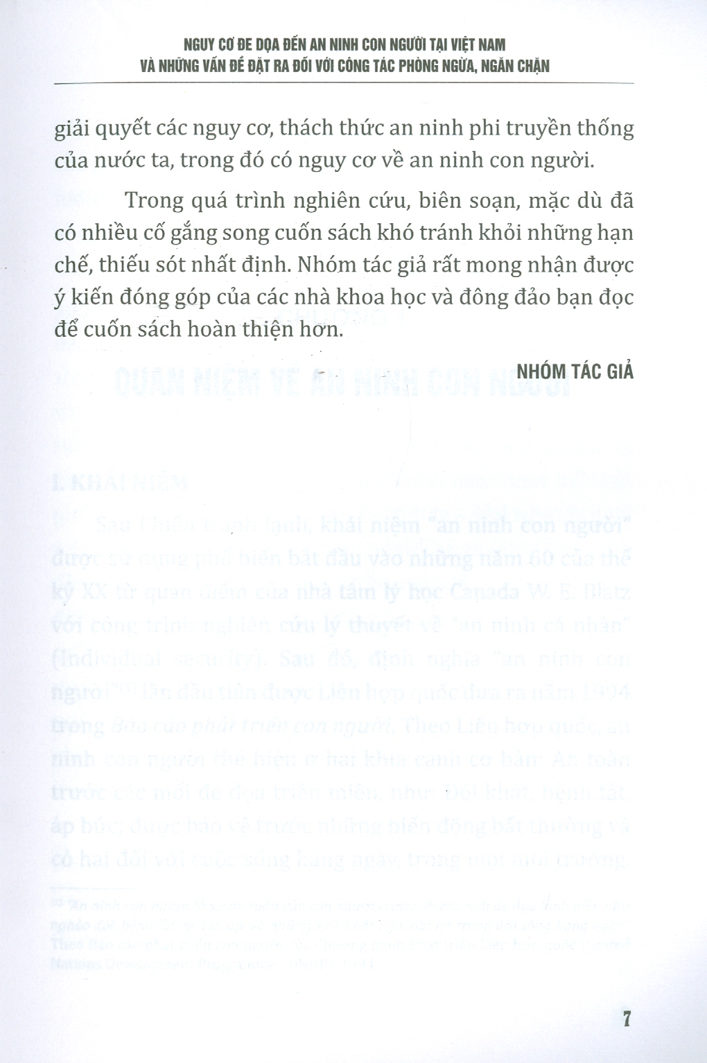 Nguy Cơ Đe Dọa Đến An Ninh Con Người Tại Việt Nam Và Những Vấn Đề Đặt Ra Đối Với Công Tác Phòng Ngừa, Ngăn Chặn (Sách chuyên khảo)