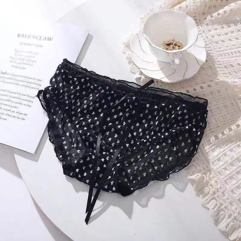 Quần lót ren lưới họa tiết da báo