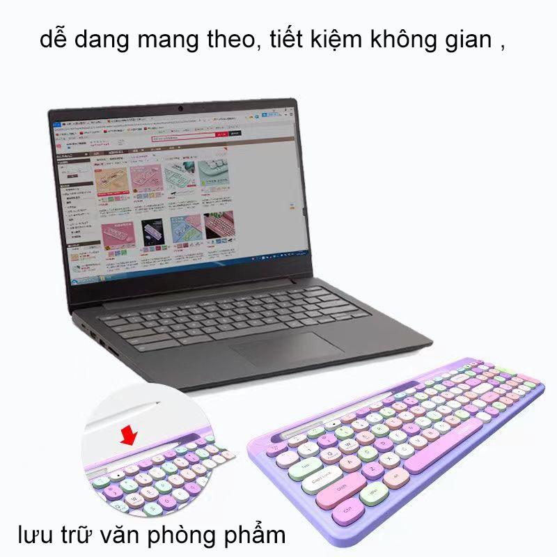 Bộ Bàn Phím Chuột Không Dây Siêu Mỏng 2.4G Mofii 888 Có Khe Cắm Điện Thoại, Văn Phòng Tiện Dụng, Bảo Hành 12 Tháng