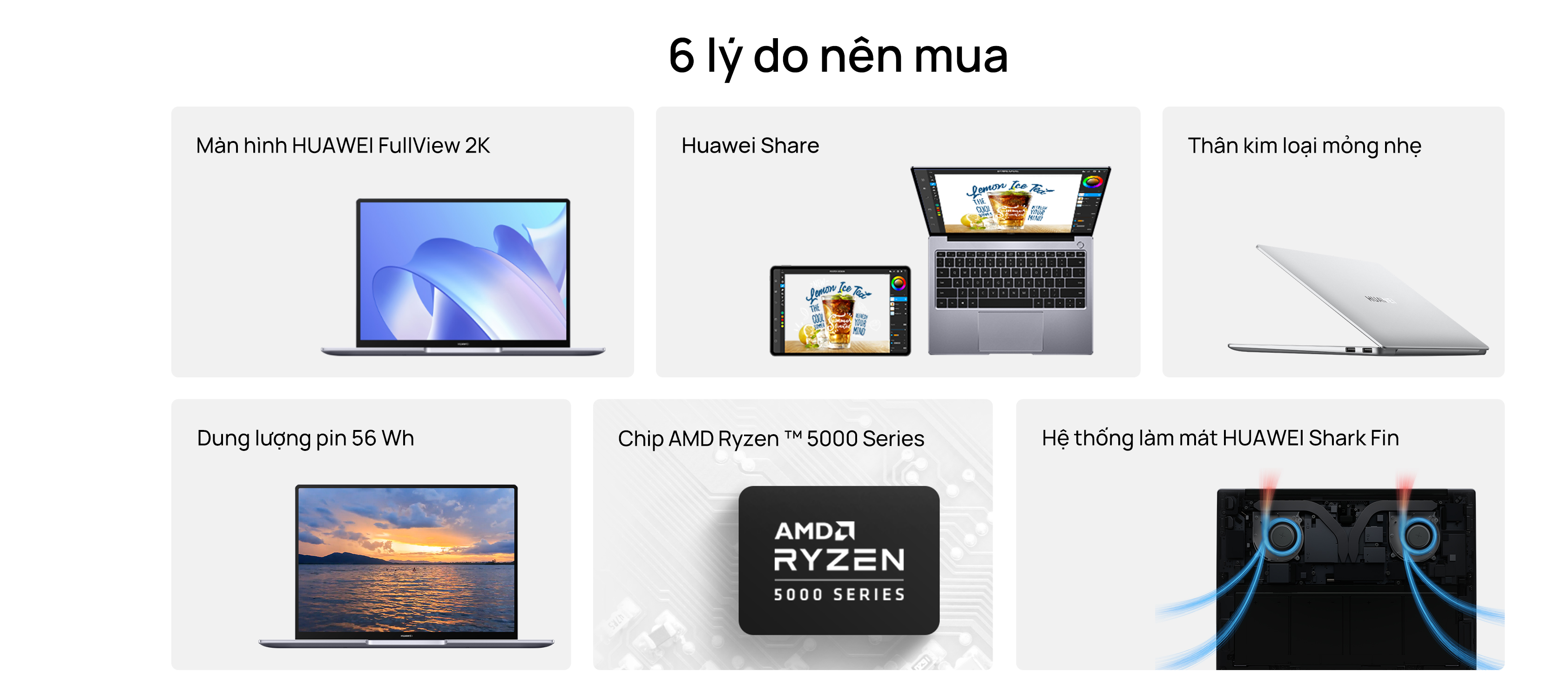 Laptop HUAWEI MateBook 14 | RAM 16GB/ROM 512GB | Chip AMD Ryzen 5000 | Màn Hình HUAWEI 3:2 Fullview 2K | Nút Nguồn Vân Tay | Hàng Chính Hãng