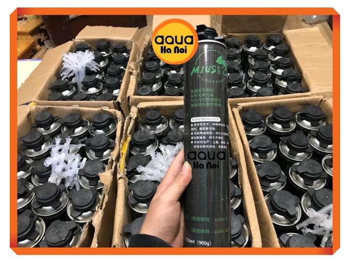 Foam xịt MIUS tạo hình bố cục, background hồ bán cạn - chai 900 gram - Màu nâu/xám đen