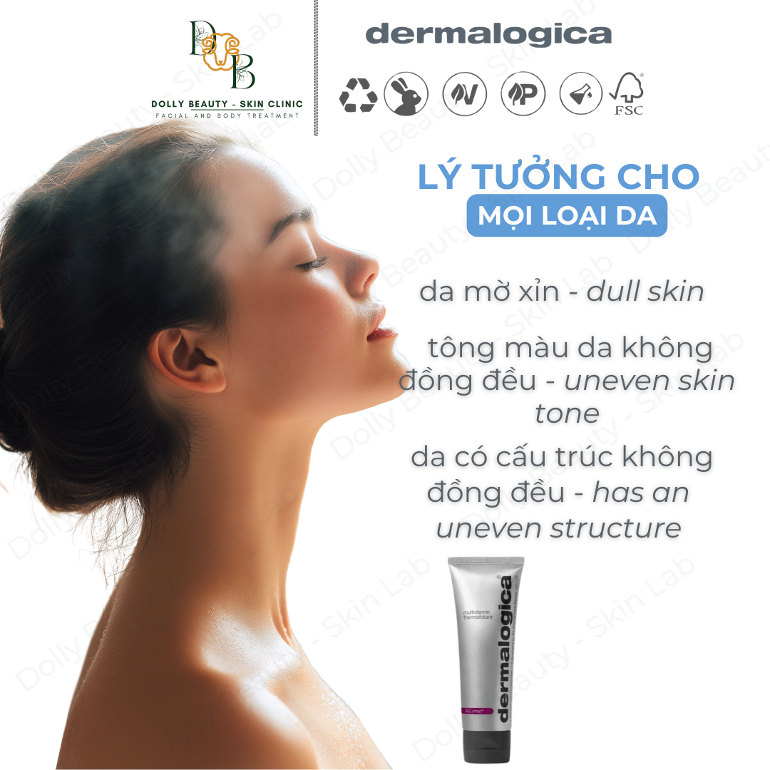 Tẩy da chết nhiệt học chống lão hoá da MULTIVITAMIN THERMAFOLIANT 75ml của Dermalogica - Dolly Beauty