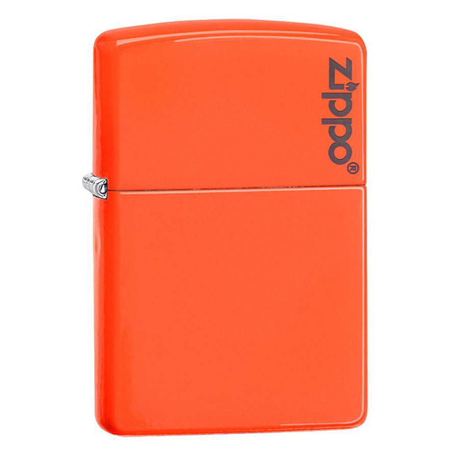 Bật Lửa Zippo 28888zl - Bật Lửa Zippo Plain With Logo Neon Orange Matte