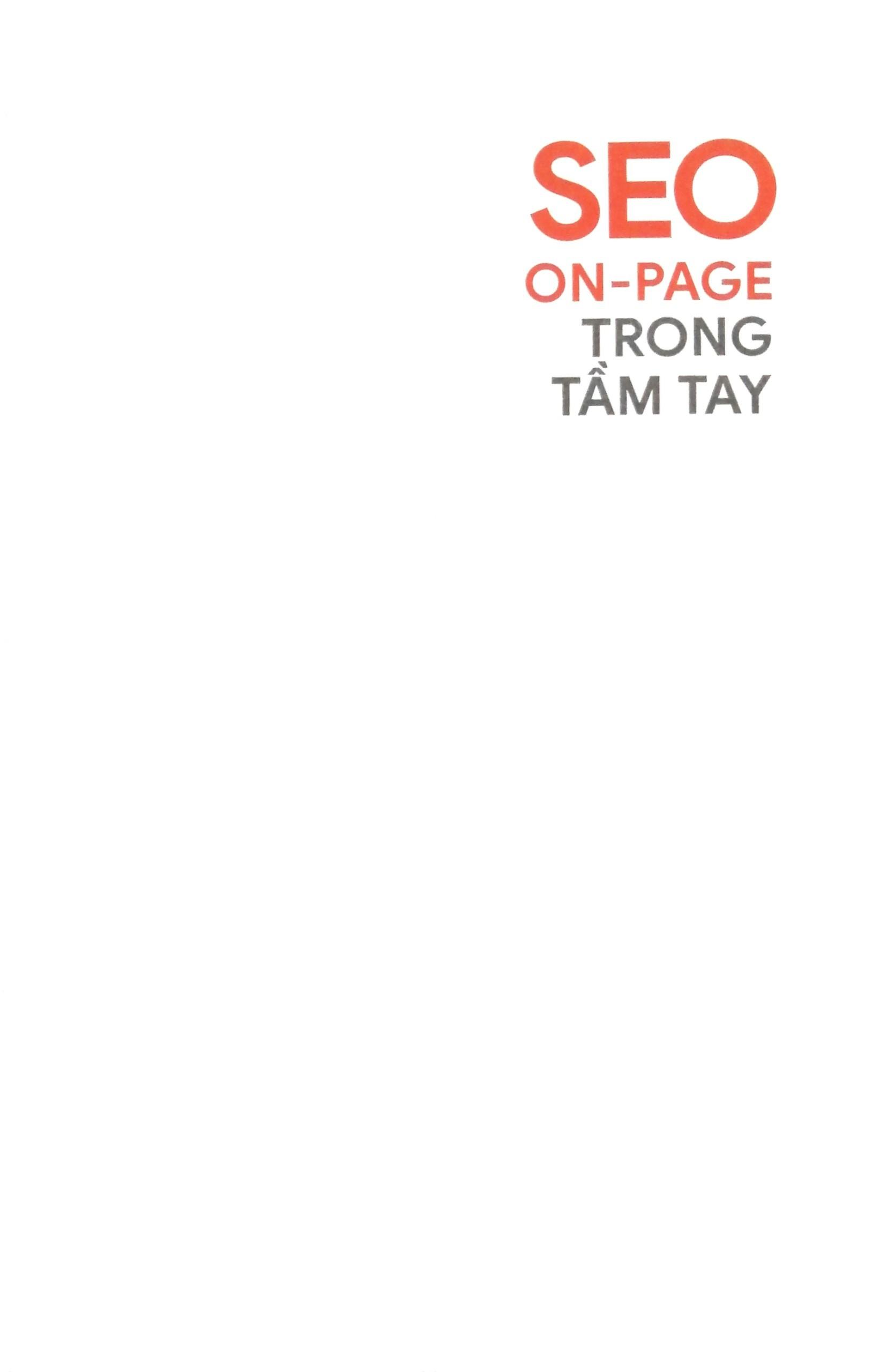 Seo On - Page Trong Tầm Tay