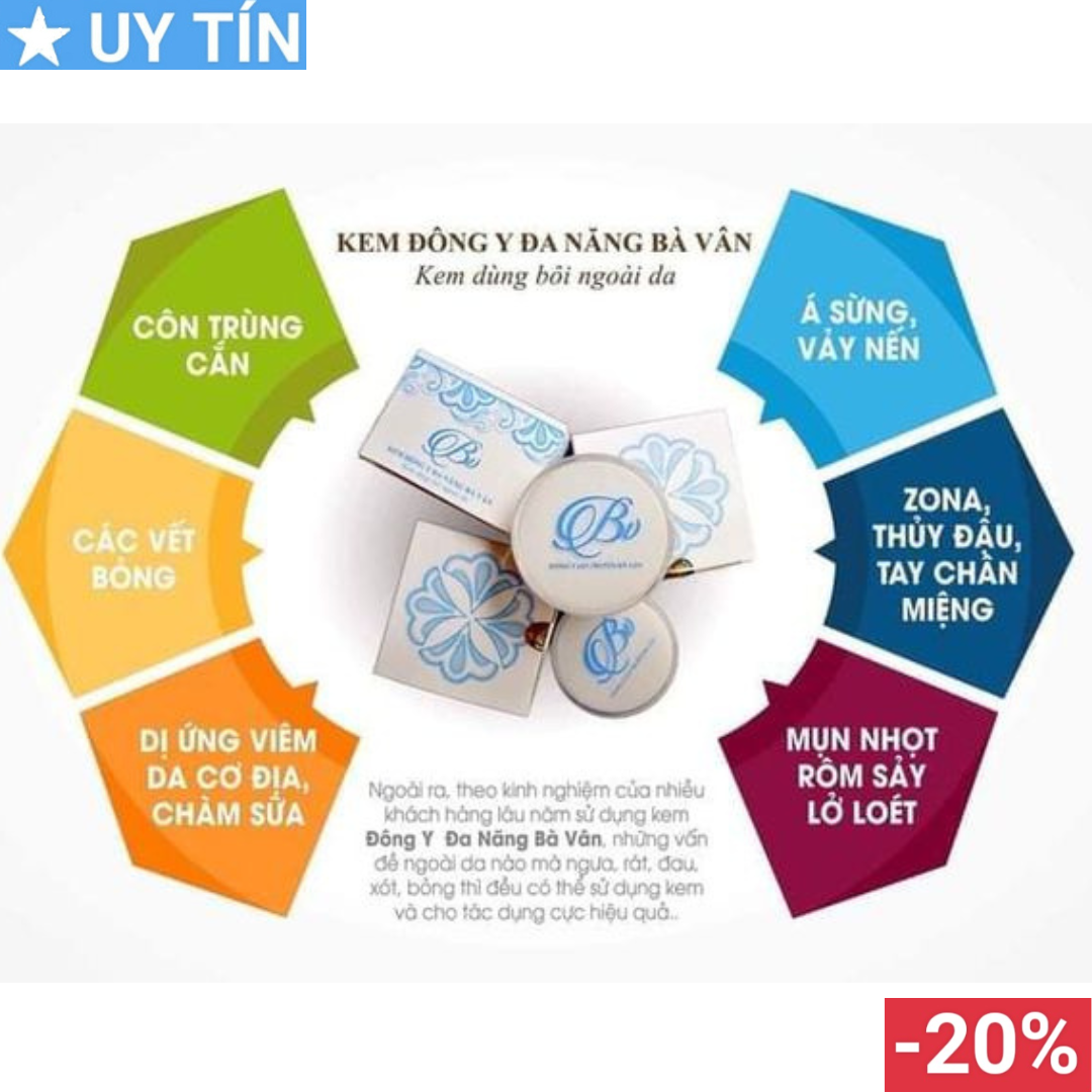 Kem Đông Y Đa Năng bà Vân, Giải Quyết Các Vấn Đề Về Bệnh Ngoài Da, Sản phẩm của đông dược bà Vân