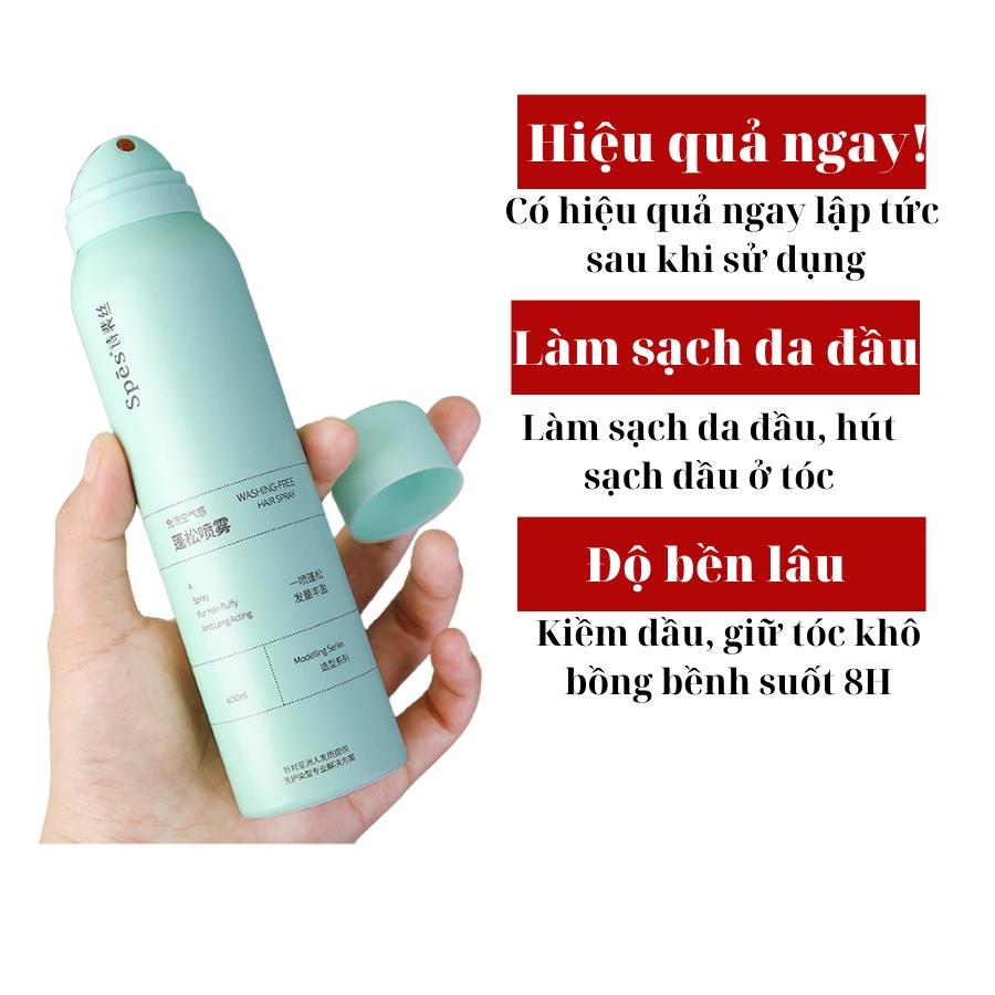 Xịt gội đầu khô cấp tốc giúp tóc bồng bềnh suốt 8 tiếng không dầu không bết