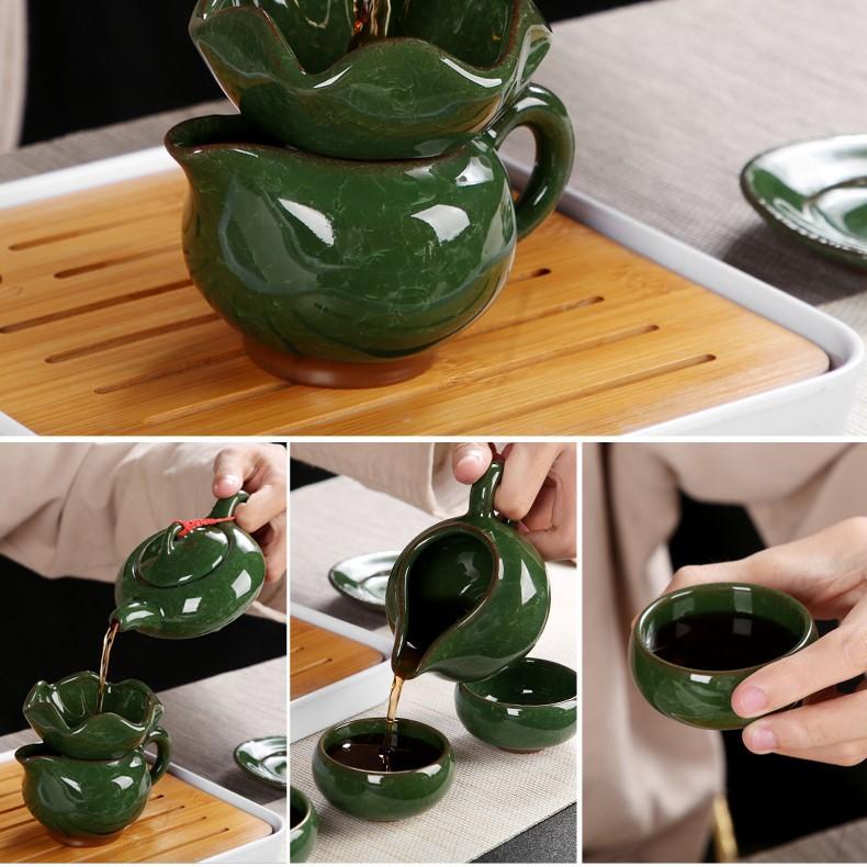 Bộ ấm chén pha trà xanh ngọc