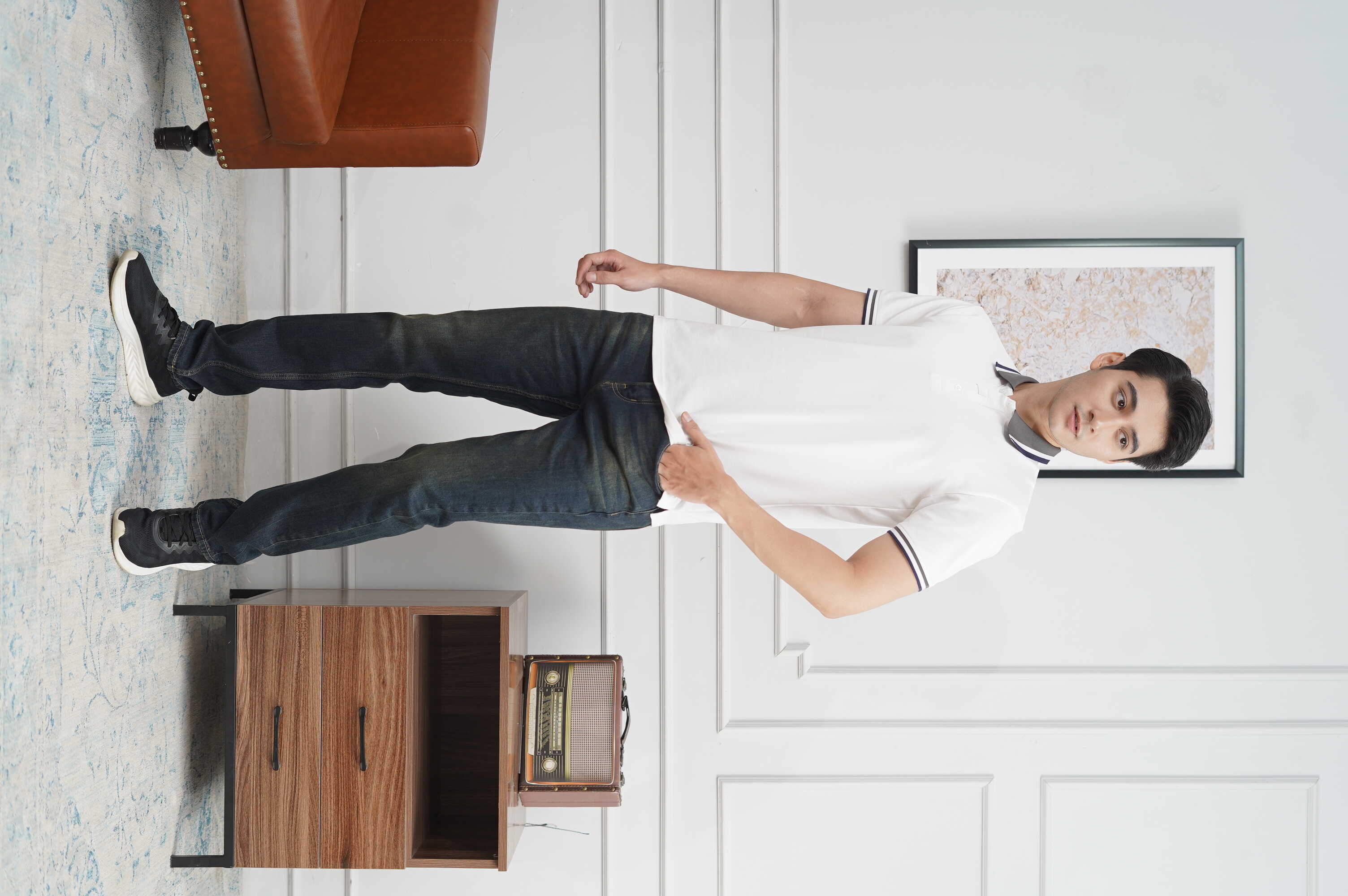 Quần jean nam xanh đậm JONATHAN QJ030 vải denim cao cấp co dãn nhẹ 4 chiều, form dáng chuẩn đẹp, trẻ trung, hottrend