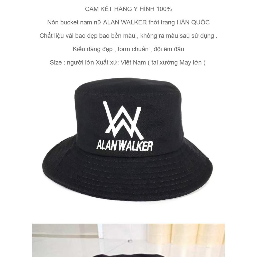 Combo 1 áo khoác mũ thu đông và mũ bucket hiphop thời trang nam nữ alan walker (đen)