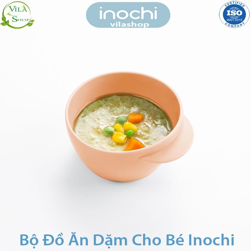 Bộ Ăn Dặm Cho Bé, Bộ Đồ Tập Ăn Cho Bé Nhựa Cao Cấp Inochi - Kháng Khuẩn - Không Mùi - An Toàn Tuyệt Đối