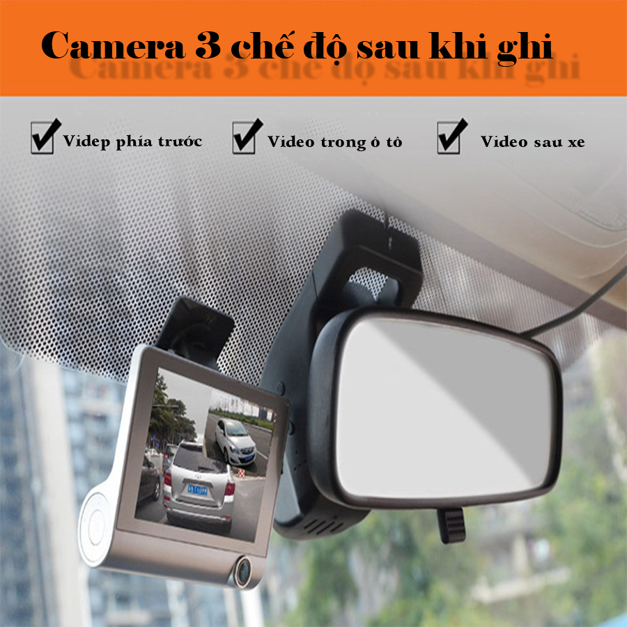 Camera hành trình ô tô 3 chiều CAR365.VN Chính Hãng Màn full HD 1080 kèm cam sau chống nước góc quay siêu rộng 170 độ - CAR21