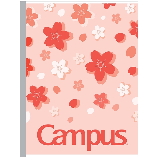 Vở A5 Kẻ 4 Ly Ngang 200 Trang ĐL 70g/m2 - Campus Sakura (Mẫu Màu Giao Ngẫu Nhiên)