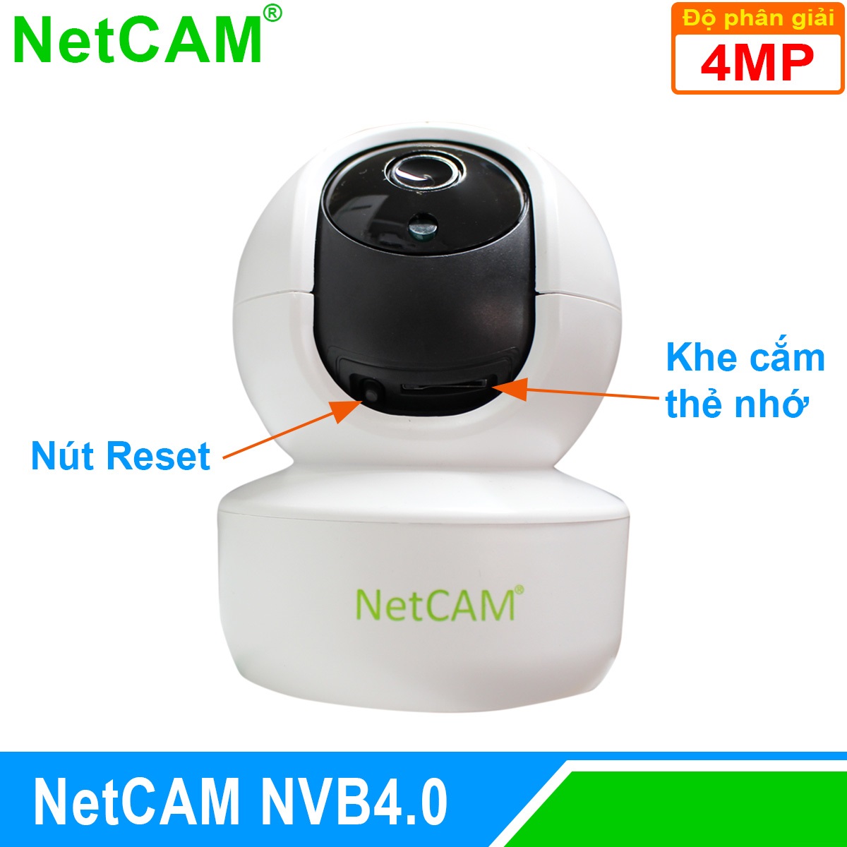 Camera IP wifi giám sát an ninh NetCAM NVB4.0, Độ phân giải 4.0MP - Hàng Chính Hãng