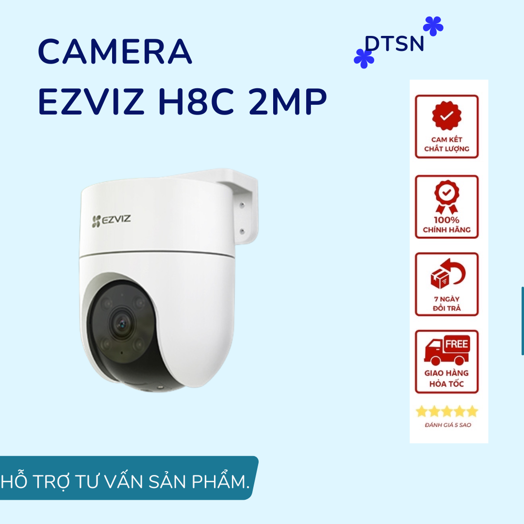 Camera IP WiFi quay quét ngoài trời EZVIZ H8c bản 2MP hàng chính hãng