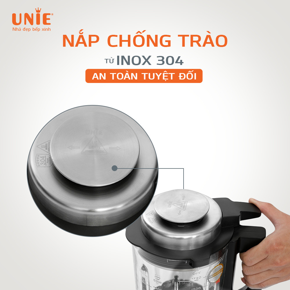 Máy Làm Sữa Hạt Xay Nấu Đa Năng UNIE V8S 12 Chế Độ Nấu Tiêu Chuẩn Đức Công Suất 1800W Dung Tích 1750 ML- Hàng Chính Hãng